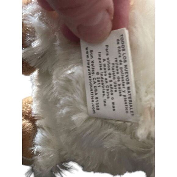 Big Eyed Babies Brown White Sheep Plush Stuffed Animal Collectible Toy 8" - Picture 5 of 8